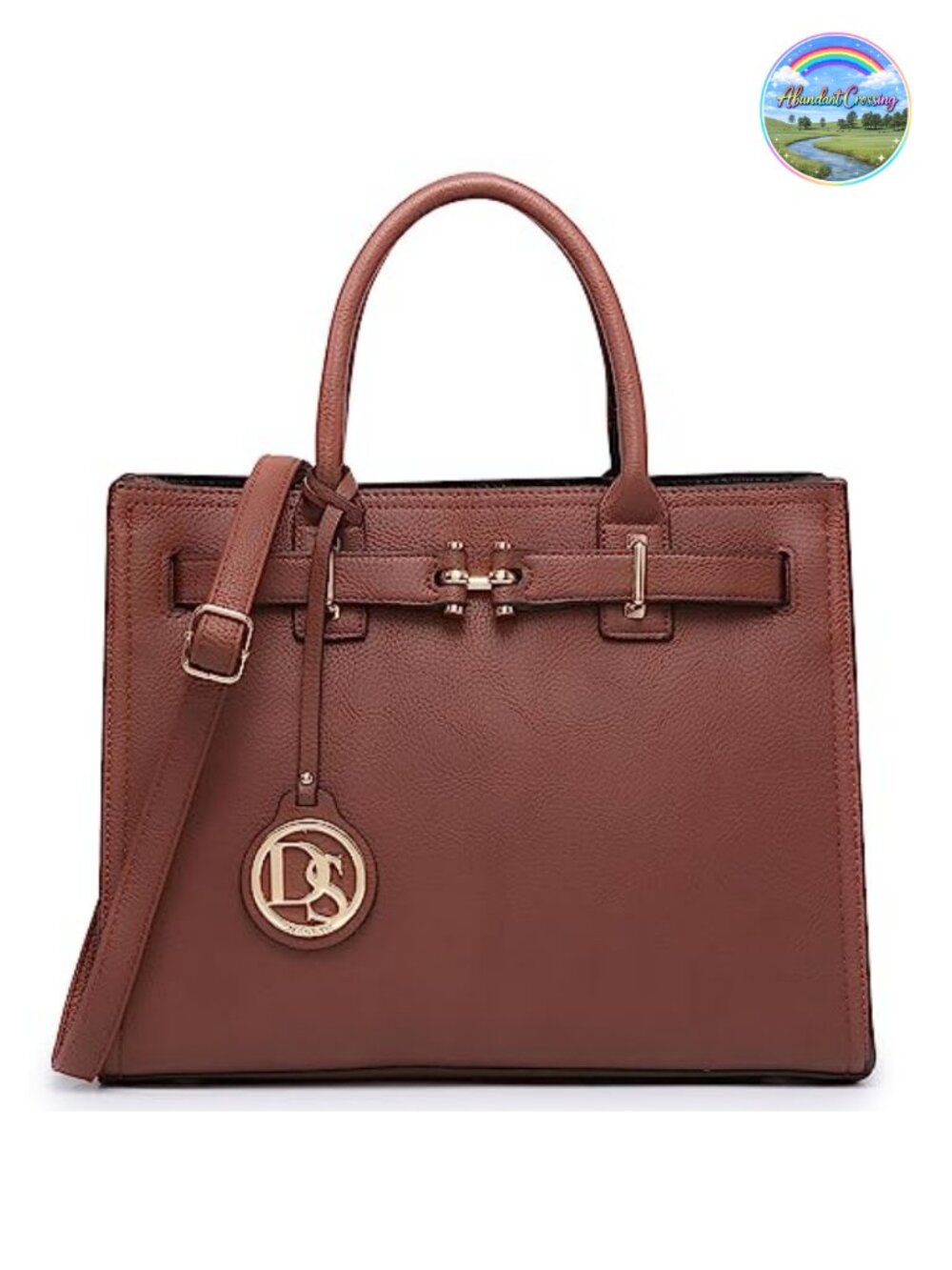 Vegan Leather Satchel Purse Work Handbag Tote Shoulder Bag